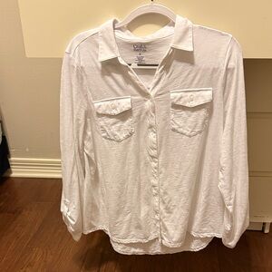 Croft & Barrow Crisp White Collared Shirt